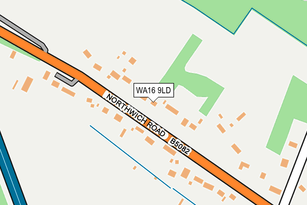 WA16 9LD map - OS OpenMap – Local (Ordnance Survey)