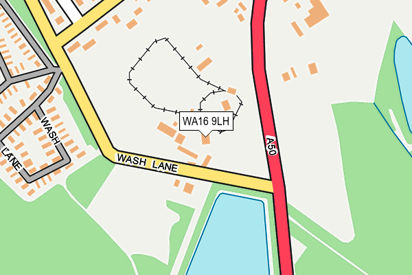 WA16 9LH map - OS OpenMap – Local (Ordnance Survey)