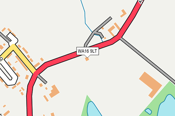 WA16 9LT map - OS OpenMap – Local (Ordnance Survey)