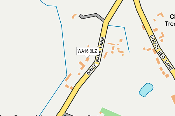 WA16 9LZ map - OS OpenMap – Local (Ordnance Survey)