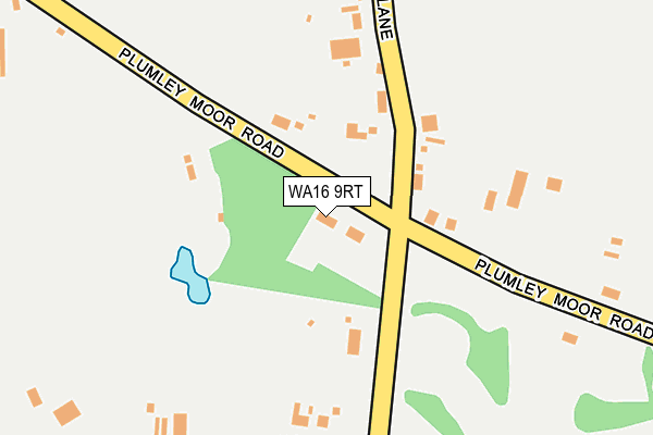 WA16 9RT map - OS OpenMap – Local (Ordnance Survey)