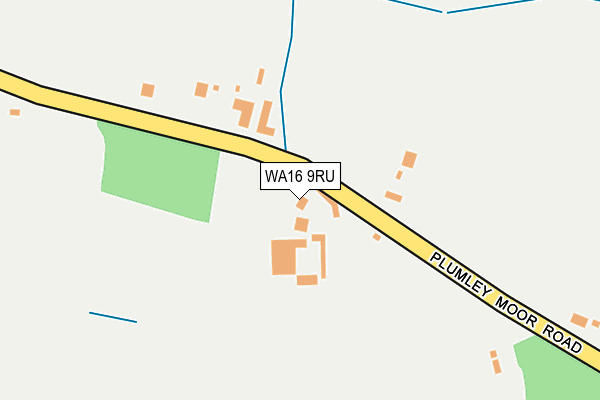 WA16 9RU map - OS OpenMap – Local (Ordnance Survey)