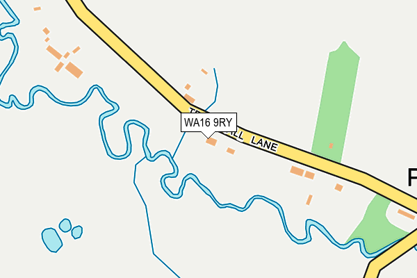 WA16 9RY map - OS OpenMap – Local (Ordnance Survey)