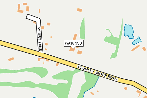 WA16 9SD map - OS OpenMap – Local (Ordnance Survey)