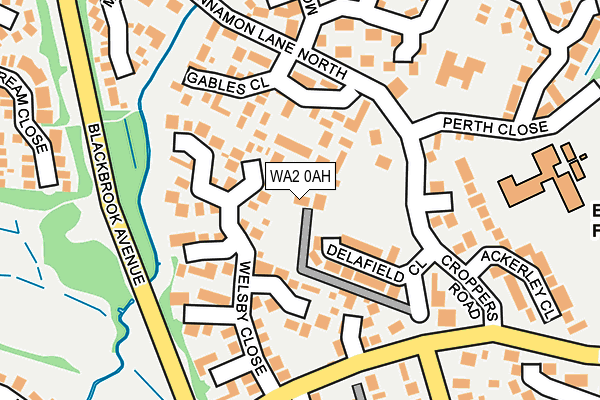 WA2 0AH map - OS OpenMap – Local (Ordnance Survey)