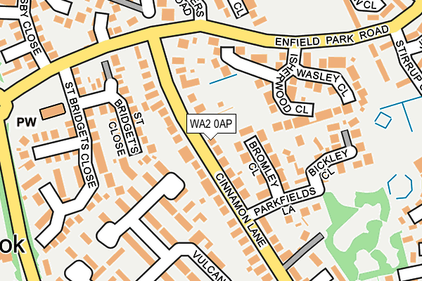 WA2 0AP map - OS OpenMap – Local (Ordnance Survey)