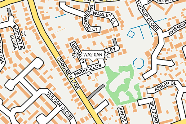 WA2 0AR map - OS OpenMap – Local (Ordnance Survey)