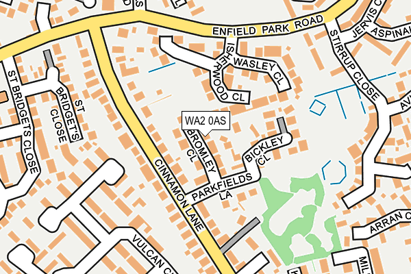WA2 0AS map - OS OpenMap – Local (Ordnance Survey)