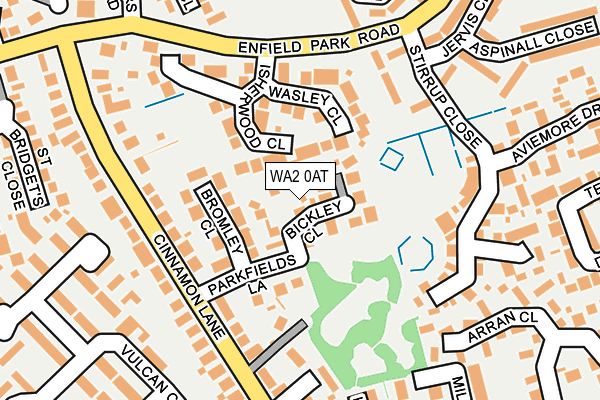 WA2 0AT map - OS OpenMap – Local (Ordnance Survey)