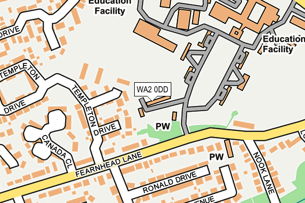WA2 0DD map - OS OpenMap – Local (Ordnance Survey)