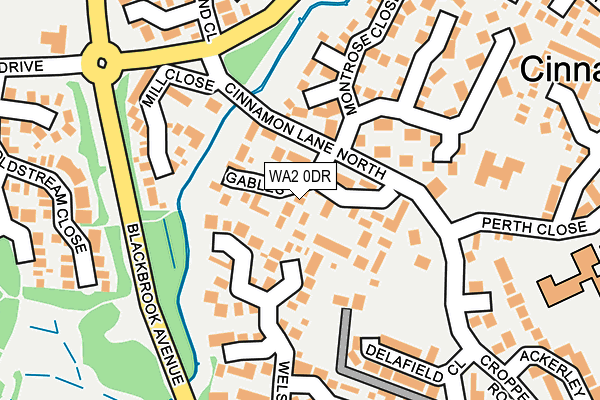 WA2 0DR map - OS OpenMap – Local (Ordnance Survey)