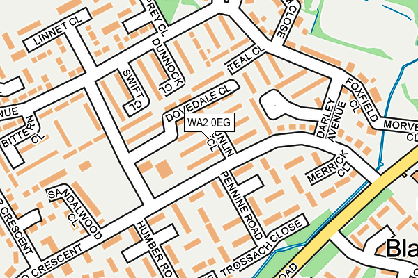 WA2 0EG map - OS OpenMap – Local (Ordnance Survey)
