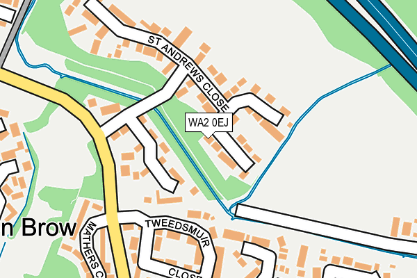 WA2 0EJ map - OS OpenMap – Local (Ordnance Survey)