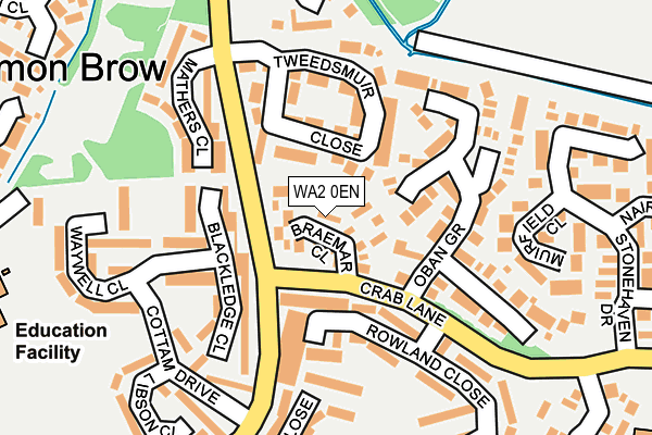 WA2 0EN map - OS OpenMap – Local (Ordnance Survey)