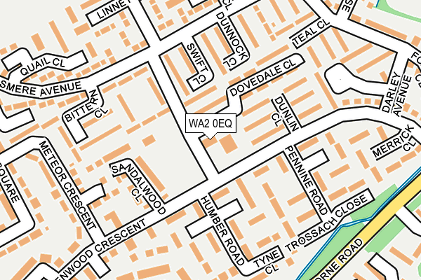 WA2 0EQ map - OS OpenMap – Local (Ordnance Survey)