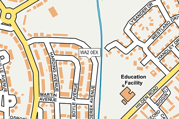 WA2 0EX map - OS OpenMap – Local (Ordnance Survey)