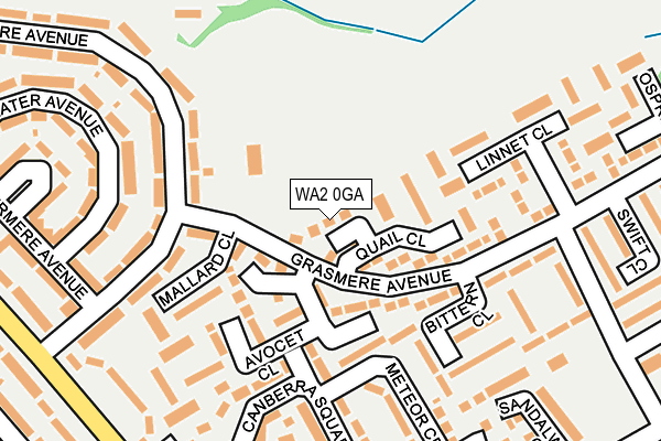 WA2 0GA map - OS OpenMap – Local (Ordnance Survey)