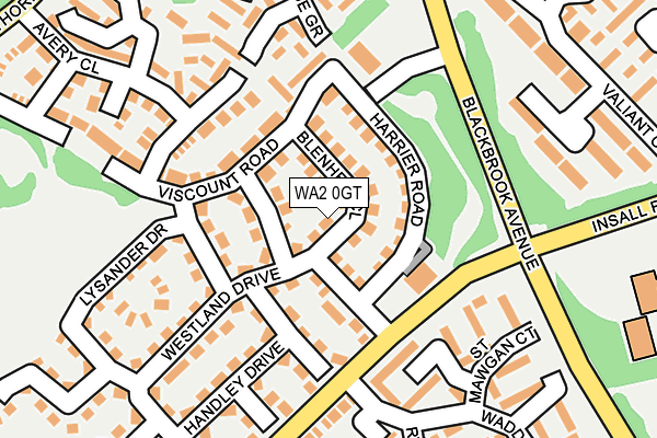 WA2 0GT map - OS OpenMap – Local (Ordnance Survey)