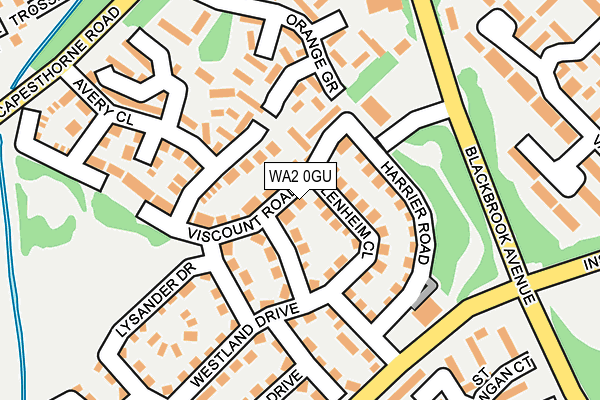 WA2 0GU map - OS OpenMap – Local (Ordnance Survey)