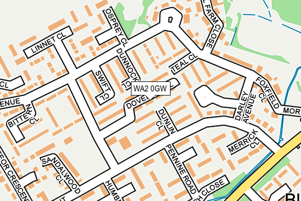 WA2 0GW map - OS OpenMap – Local (Ordnance Survey)