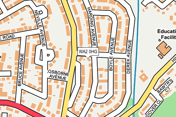 WA2 0HG map - OS OpenMap – Local (Ordnance Survey)