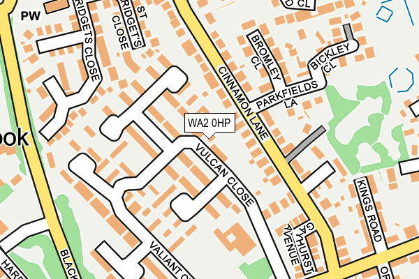 WA2 0HP map - OS OpenMap – Local (Ordnance Survey)