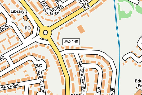 WA2 0HR map - OS OpenMap – Local (Ordnance Survey)