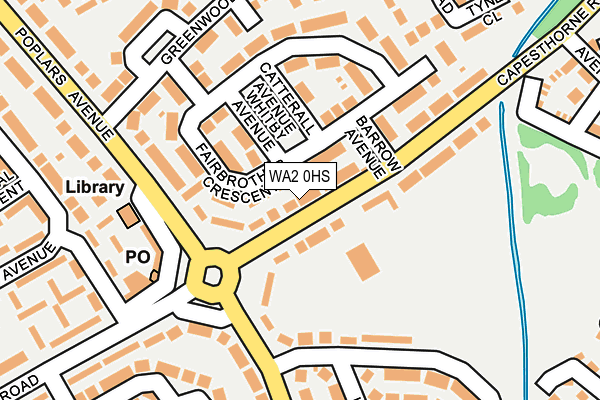 WA2 0HS map - OS OpenMap – Local (Ordnance Survey)