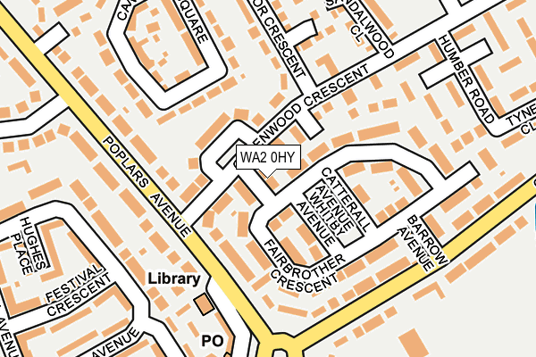 WA2 0HY map - OS OpenMap – Local (Ordnance Survey)
