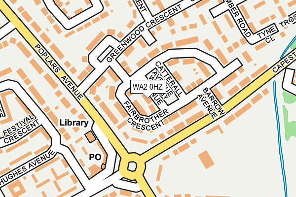 WA2 0HZ map - OS OpenMap – Local (Ordnance Survey)