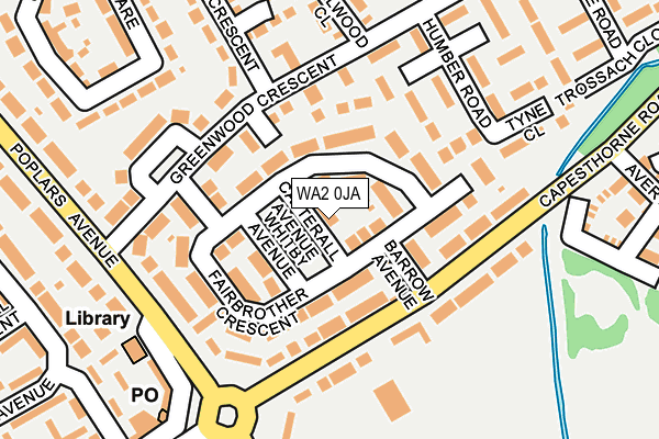 WA2 0JA map - OS OpenMap – Local (Ordnance Survey)
