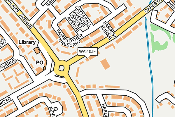 WA2 0JF map - OS OpenMap – Local (Ordnance Survey)