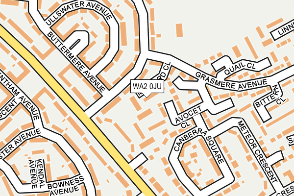 WA2 0JU map - OS OpenMap – Local (Ordnance Survey)