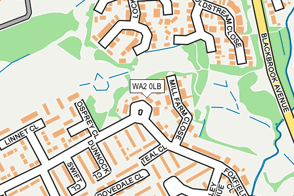 WA2 0LB map - OS OpenMap – Local (Ordnance Survey)