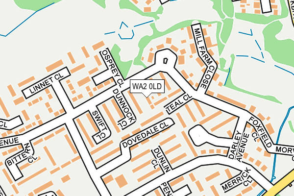 WA2 0LD map - OS OpenMap – Local (Ordnance Survey)