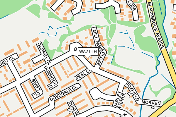 WA2 0LH map - OS OpenMap – Local (Ordnance Survey)