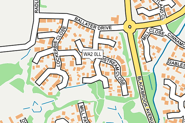 WA2 0LL map - OS OpenMap – Local (Ordnance Survey)
