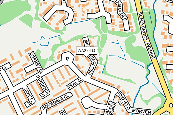WA2 0LQ map - OS OpenMap – Local (Ordnance Survey)