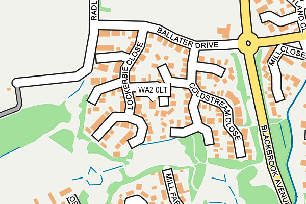WA2 0LT map - OS OpenMap – Local (Ordnance Survey)