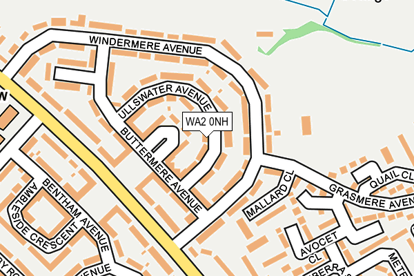 WA2 0NH map - OS OpenMap – Local (Ordnance Survey)