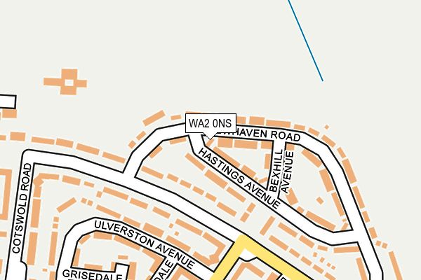 WA2 0NS map - OS OpenMap – Local (Ordnance Survey)