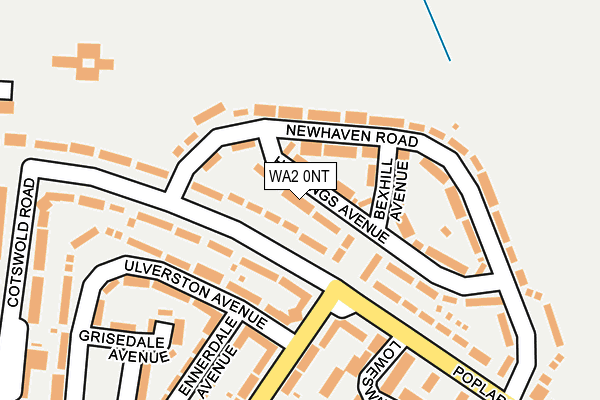 WA2 0NT map - OS OpenMap – Local (Ordnance Survey)