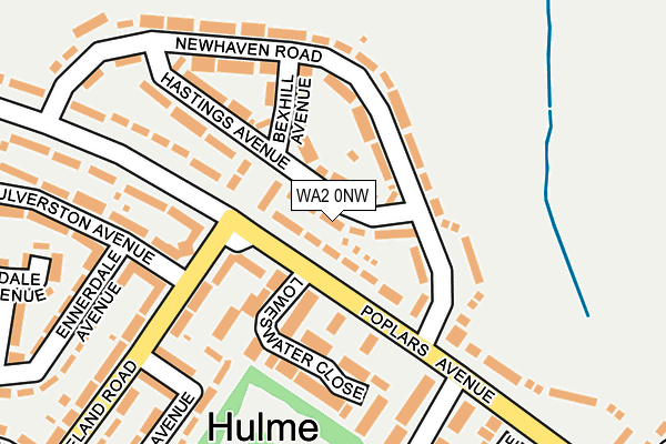WA2 0NW map - OS OpenMap – Local (Ordnance Survey)