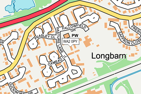 WA2 0PY map - OS OpenMap – Local (Ordnance Survey)