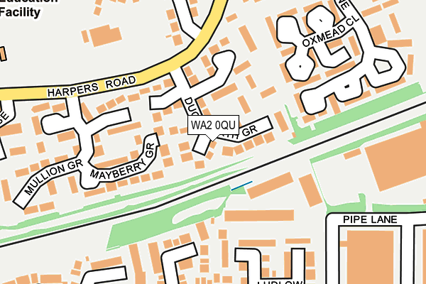 WA2 0QU map - OS OpenMap – Local (Ordnance Survey)