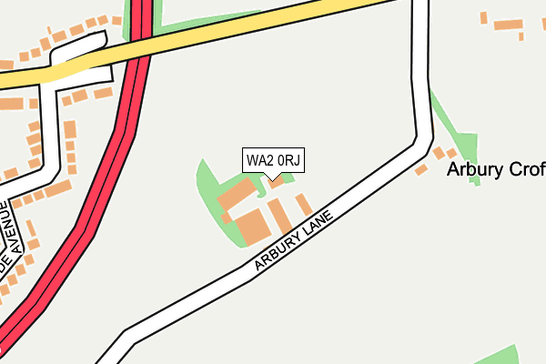 WA2 0RJ map - OS OpenMap – Local (Ordnance Survey)