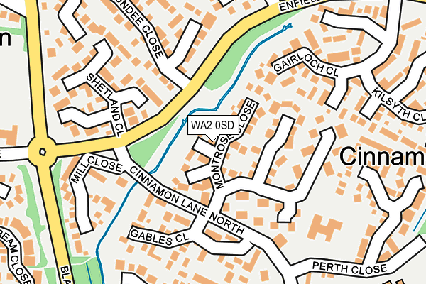 WA2 0SD map - OS OpenMap – Local (Ordnance Survey)