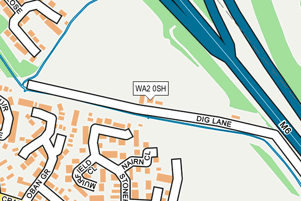 WA2 0SH map - OS OpenMap – Local (Ordnance Survey)