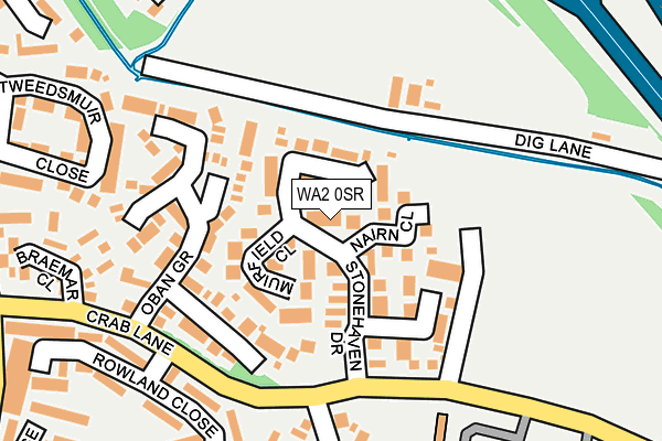 WA2 0SR map - OS OpenMap – Local (Ordnance Survey)