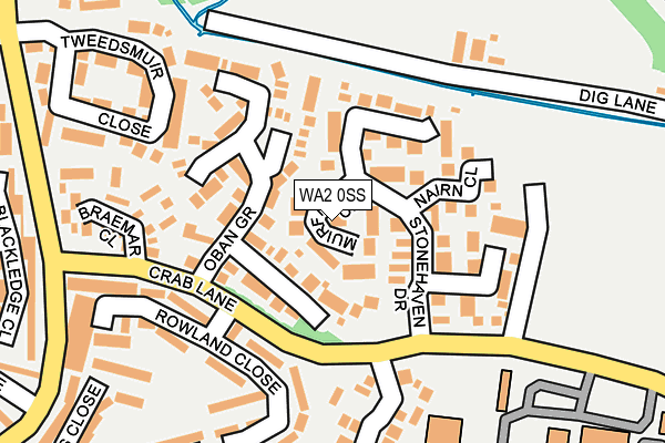 WA2 0SS map - OS OpenMap – Local (Ordnance Survey)